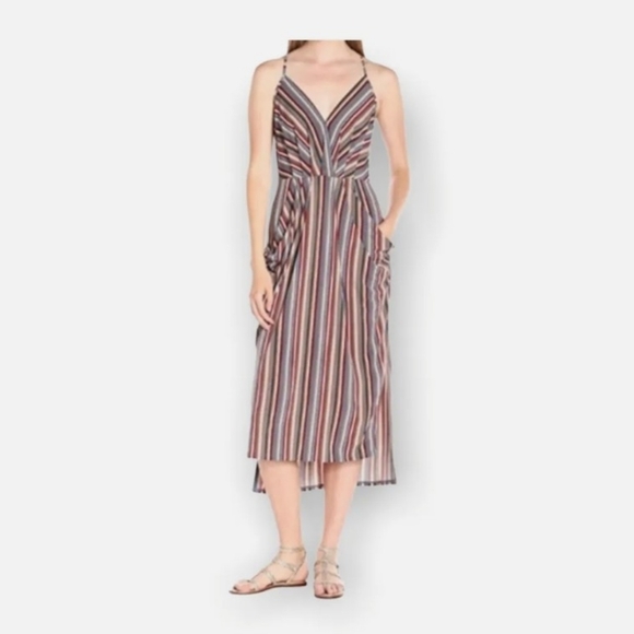 *BCBGeneration* striped v-neck midi dress with pockets - Picture 7 of 8
